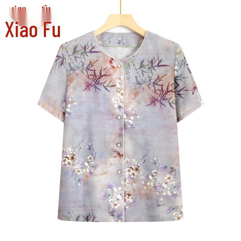 Женская летняя блузка с коротким рукавом Xiaofu XL