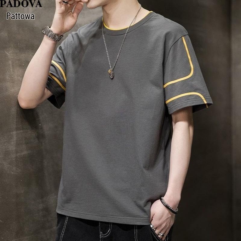 Patuowa Men s Loose Fit Short Sleeve Cotton T-Shirt M