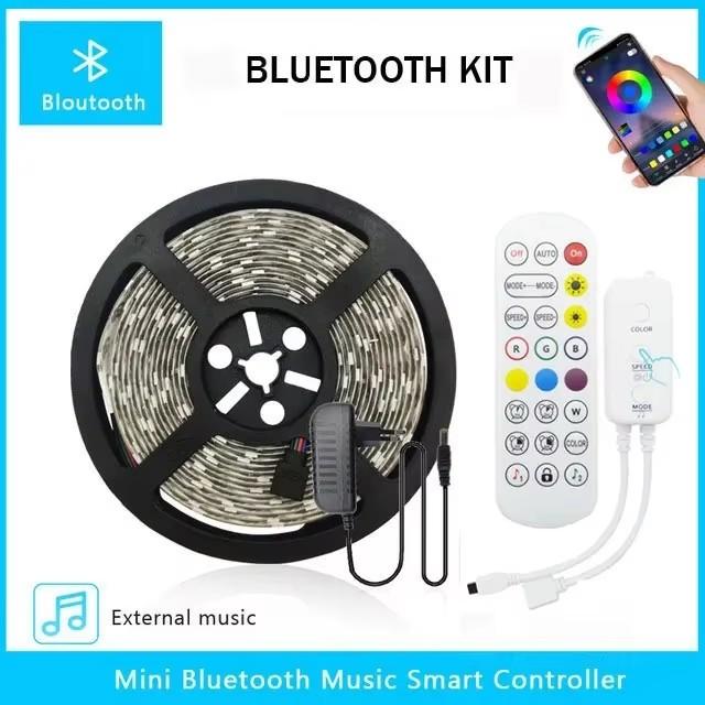 Rgb Smart Led Lights Strip Dc 12V Led Bluetooth 5M 10M 15M 20M 25M 30M App Control Flexible Ribbon Tape For Room Eu/Us/Au/Uk