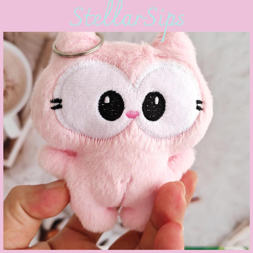 Rosa Garfield Plüschschlüsselanhänger mit PP-Baumwollfüllung Perfekt für Sammler und Geschenke