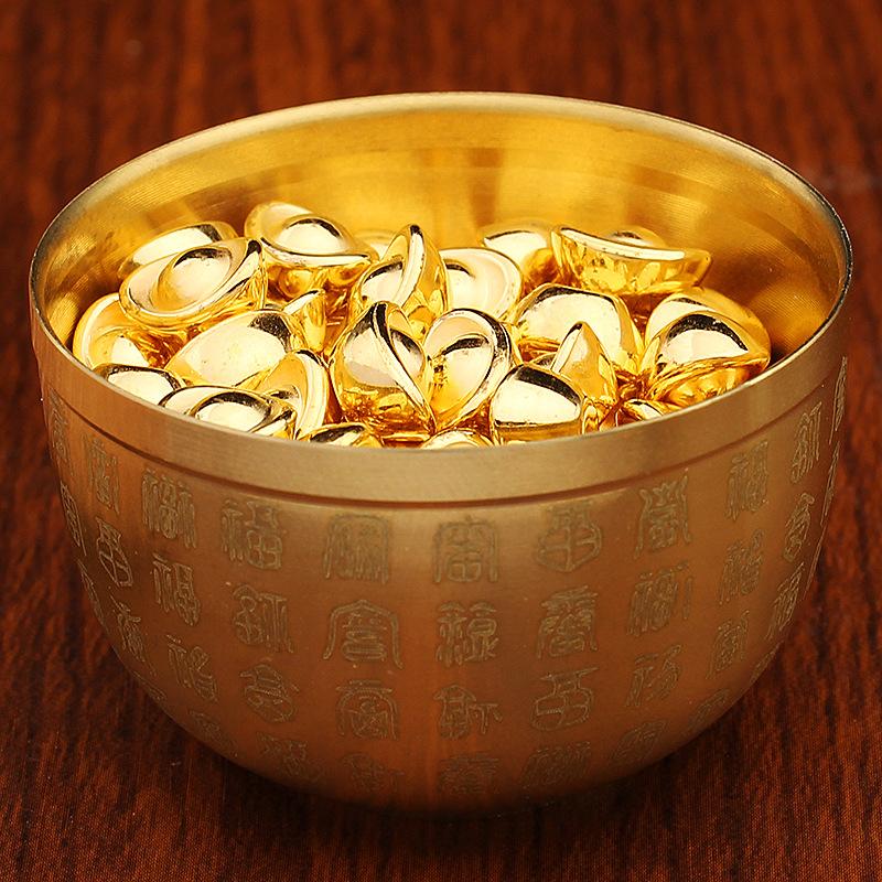 

Латунный китайский стакан Баифу цилиндр украшение Баифу латунный рог изобилия ремесленное украшение сплав маленький слиток