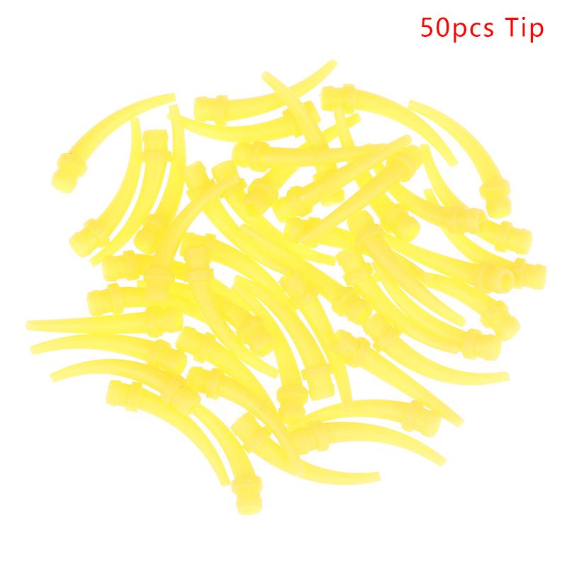 50/100 Pièces Matériaux Dentaires Odontologie Caoutchouc Silicone Tête de Mélange Transfératrice Embouts d'Impression Jetables Embouts de Mélange Tube de Mélange
