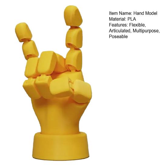 Articulated Hand Model Artist Drawing Manikin Hand Mannequin with Flexible Fingers Hand Ornament for Desktop Decor Stress Relief