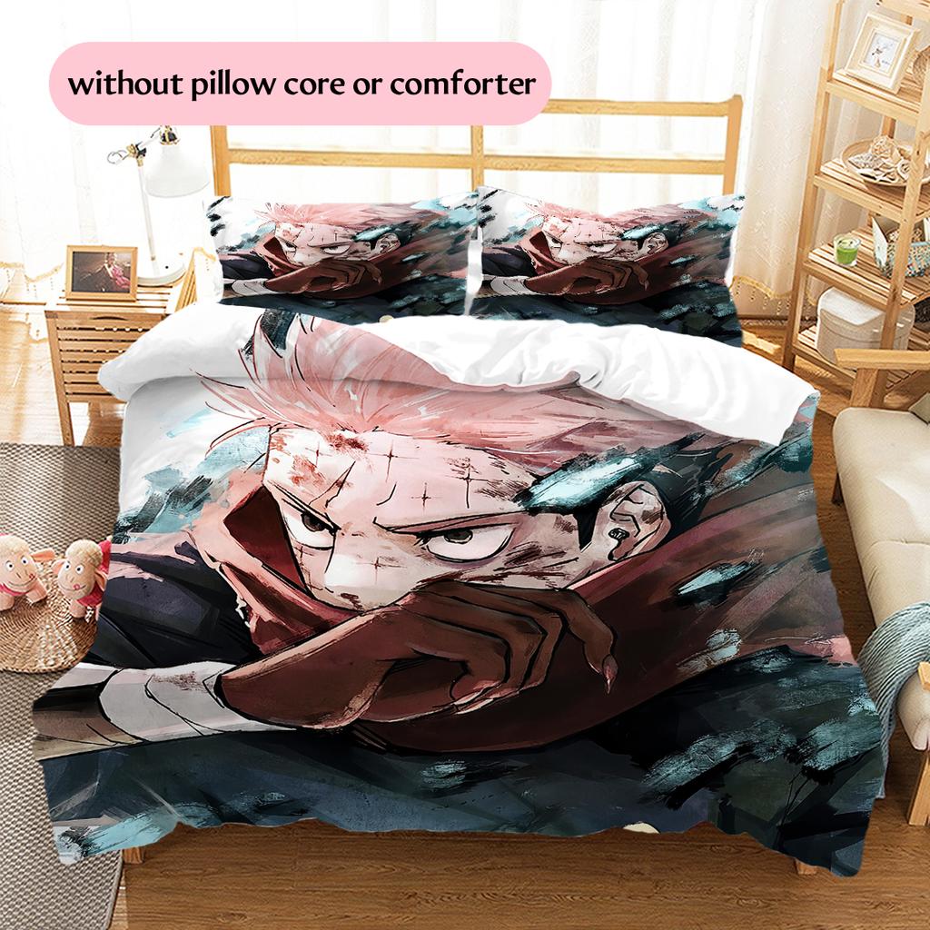 Jujutsu Kaisen Hero Squad Bedding Set Duvet Cover Pillowcase No Filler, Soft Home Bedroom Decor, Perfect Gift for Fans.chl