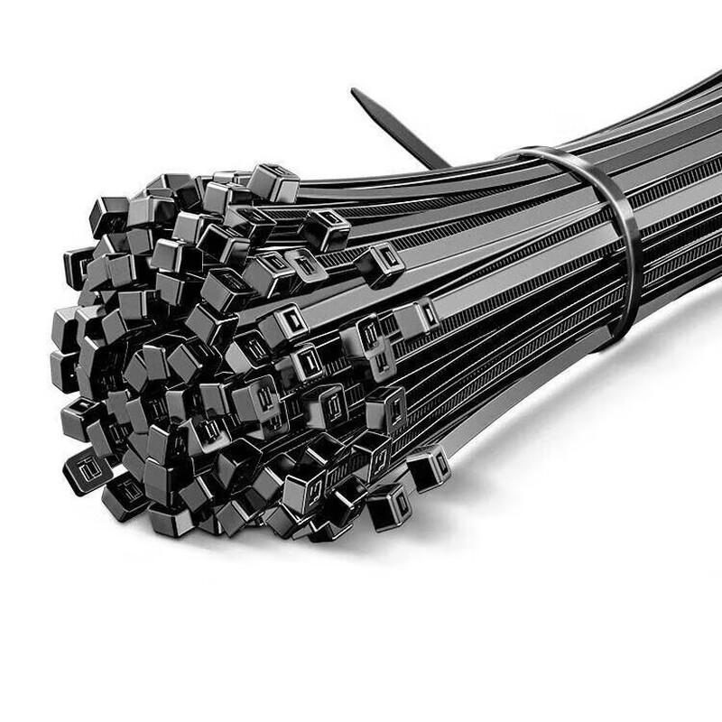 Shan Ze 3.6x150mm Black Nylon Cable Ties, 100-Pack