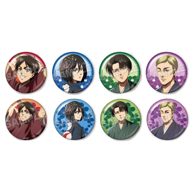 

Attack on Titan Trading Can Badge New Year Box of 8 ver.