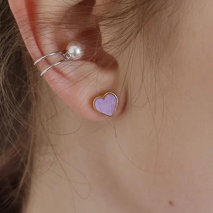 Daily Heart Earrings (7colors)