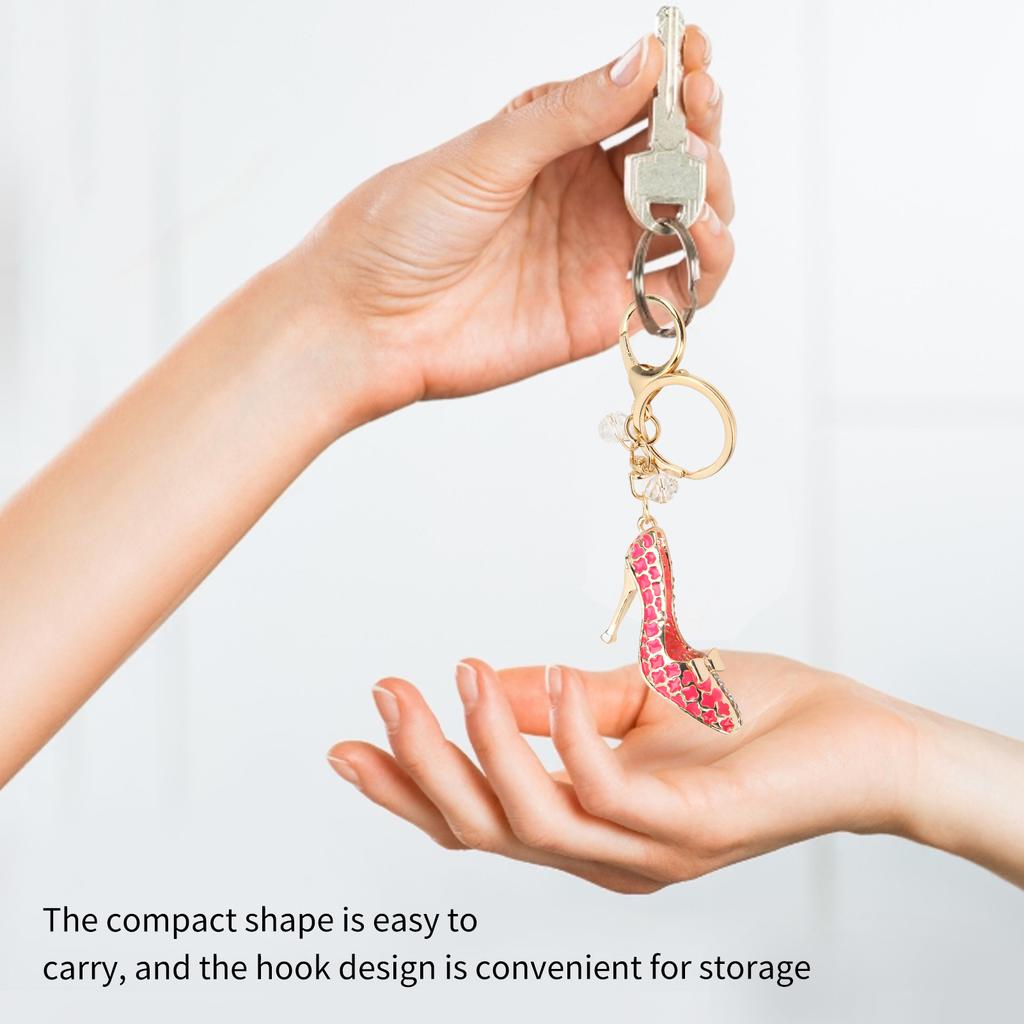 Key Chains Women High Heels Shape Compact Elegant   Pendant for Handbag Decoration