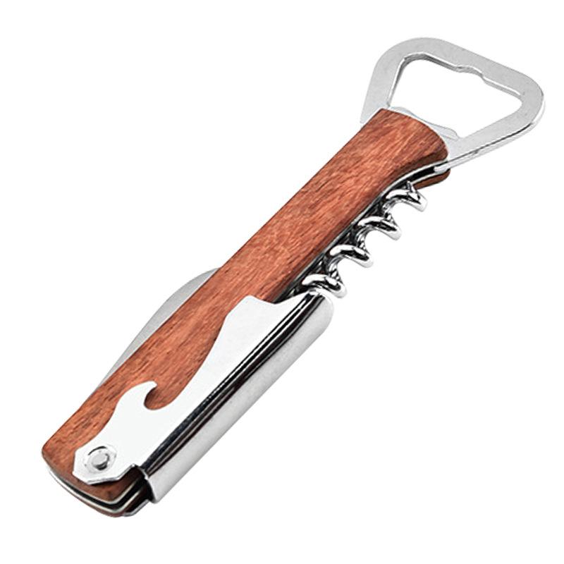 

Personalised Engraved Corkscrew 4 in 1 Wine Opener Multi Functional Portable Professional Custom Logo Beer Cap Bottle Party Gift