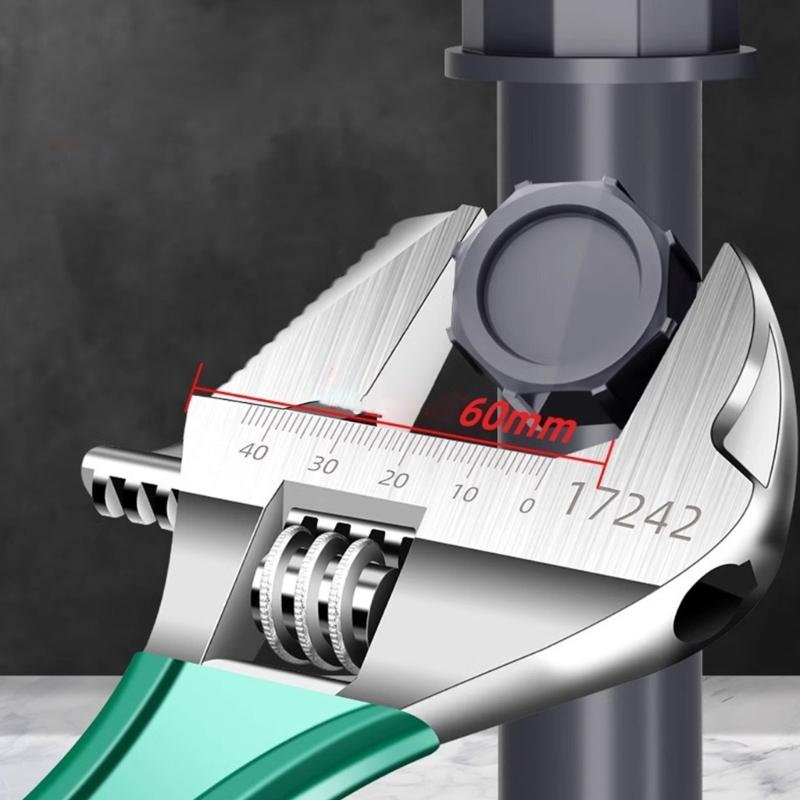 6/8inch Adjustable Wrench Professional Shifters Spanner with Wide Calibers Opening for Household