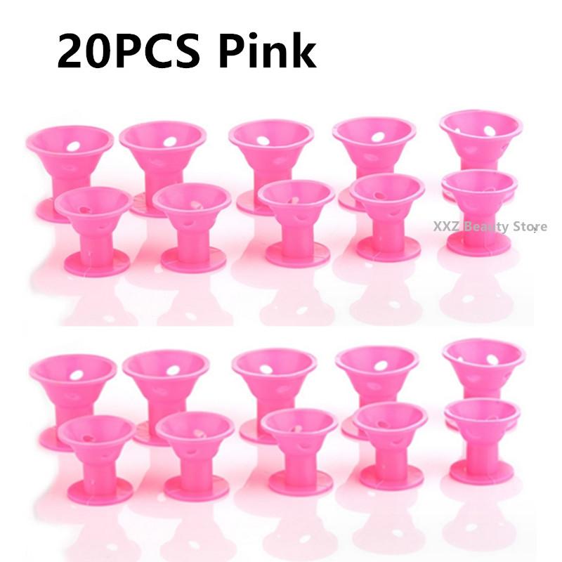 Magic Hair Care Rollers Set -10/20/100PCS Soft Silicone Hair Curler No Heat No Clip DIY Curling Styling Tool For Beautiful Curls