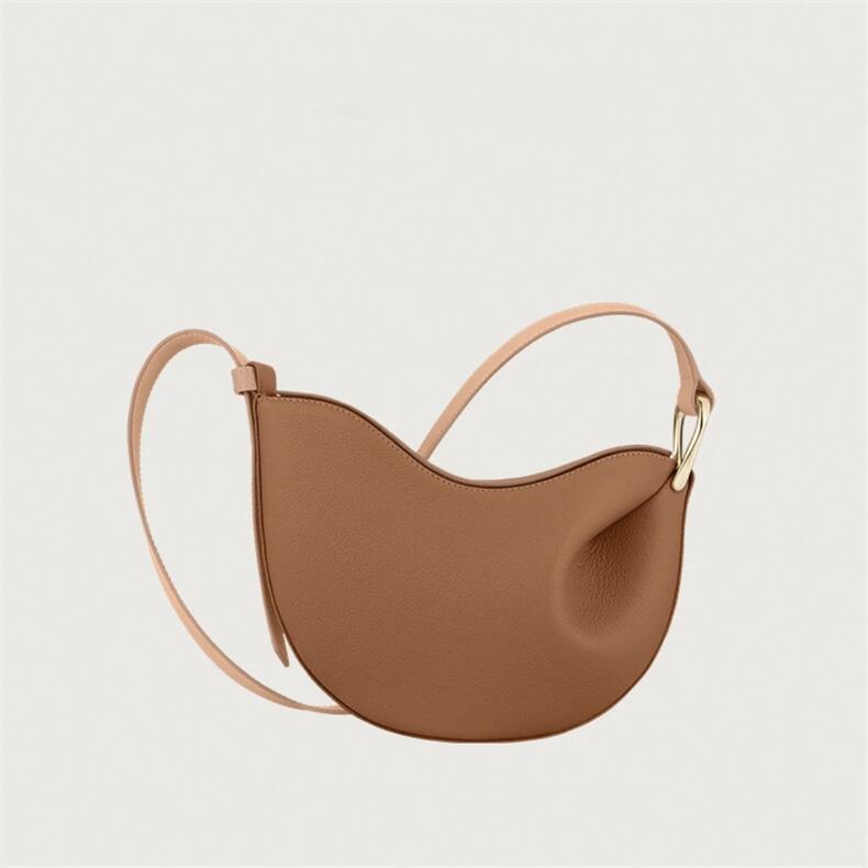 Tonca Genuine Leather Saddle Bag: Crossbody Underarm Design for Women