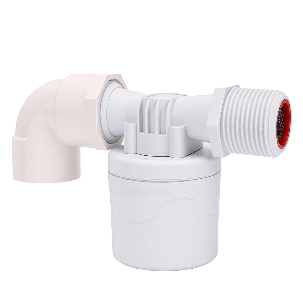 Water Tank Float Valve Automatic Water Shut Off Inlet Valve Nylon Side Mount for Fish Pond Livestock Tank