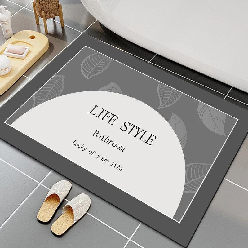PVC Mat Bathroom Door Mat Absorbent Door Mat Bathroom Anti Slip Foot Mat Quick Drying Floor Mat
