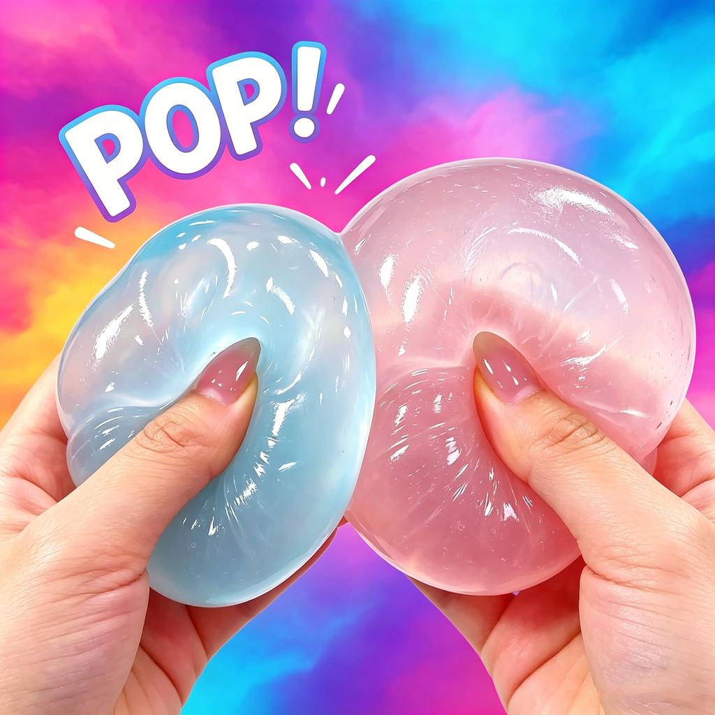 Giocattoli Squishy Maltosio Blu Giocattolo Fidget Sensoriale Antistress Morbido Simulato Trasparente Blu Maltosio Rilascio Lento Giocattolo Decompressione