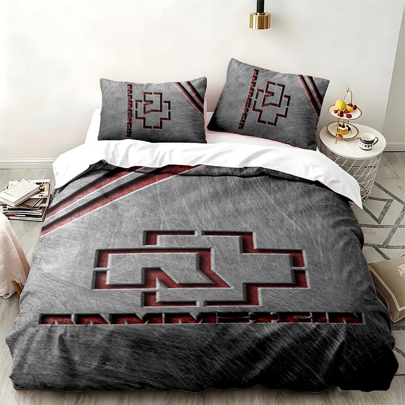 Rammstein 3pc Set Perfect for Bedroom Use Comfortable Bedding Set Includes a Duvet Cover and Two Pillowcases Ideal Birthday or Christmas Gift