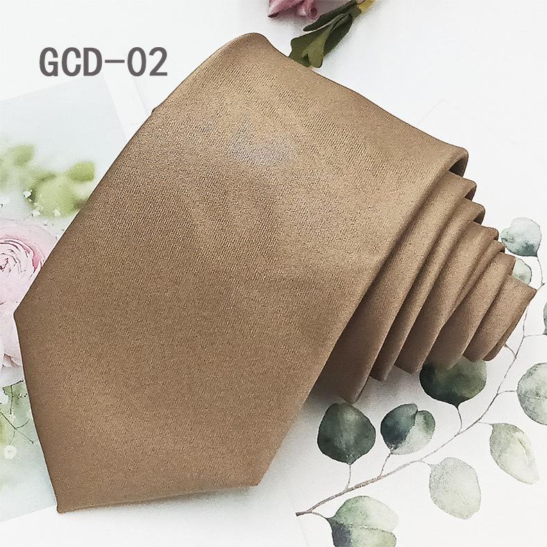 High-Density Yarn-Dyed Black Polyester Silk Tie - 8cm, Formal & Casual