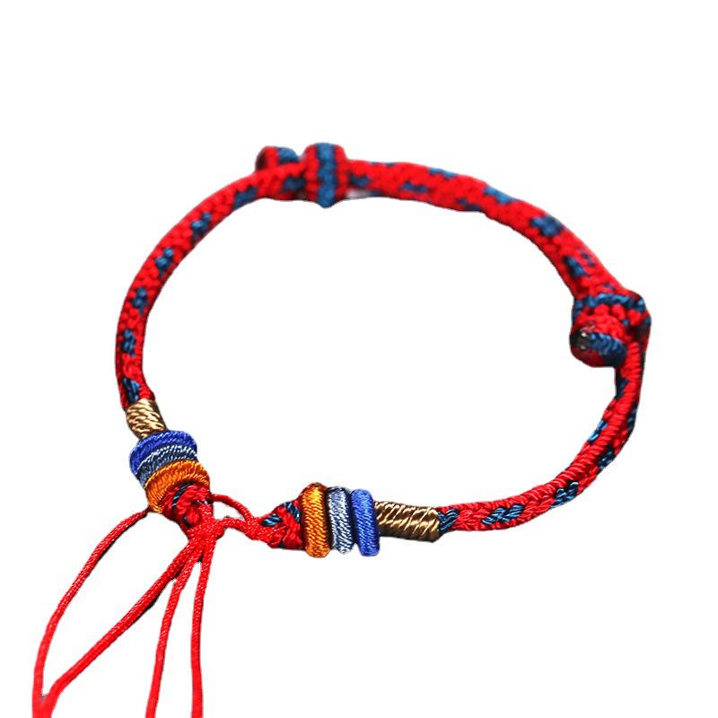 Ethnic Style Braided Rope Bracelet Kit: DIY Beaded Woven Lucky Rope