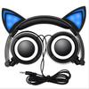 Foldable Headphones Cat Ear Led Music Lights Gaming Headset Stereo Super Bass