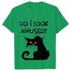 Black Cat I Was Told To Check My Cattitude T Shirt for Men Women Tops Funny T Shirt Short Sleeve Tees Summer Brand Tee Shirt