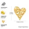 Luxurious Exaggerate Heart Shape Brooch for Women,Vintage Stainless Steel Pins Broochs,Special Jewelry Mother's Day Gift