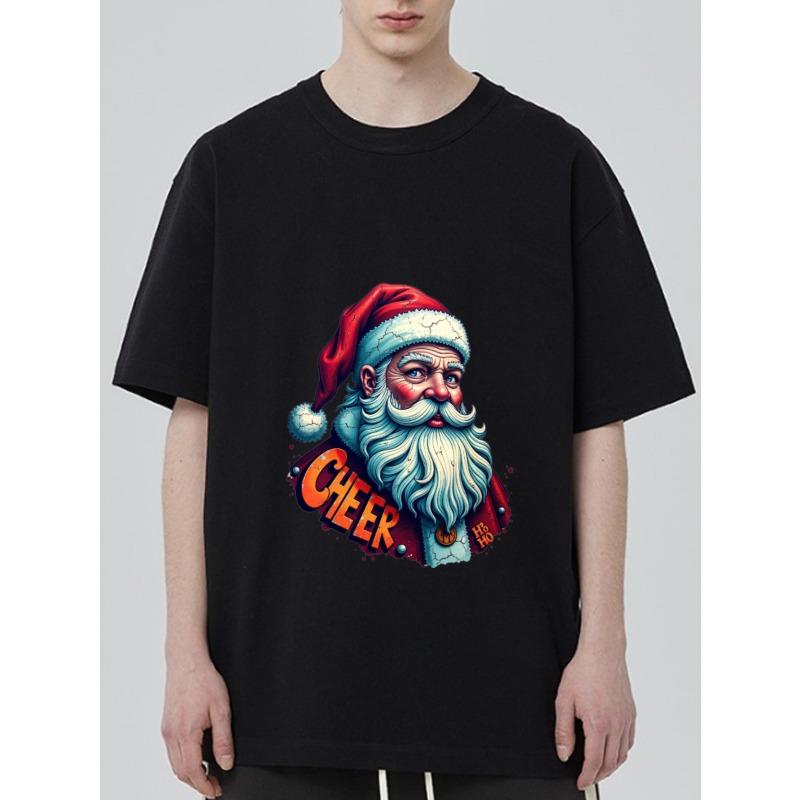 

Рождественская футболка Черный Санта Клаус Принт Веселье Праздничная Вечеринка XXXXL чёрный