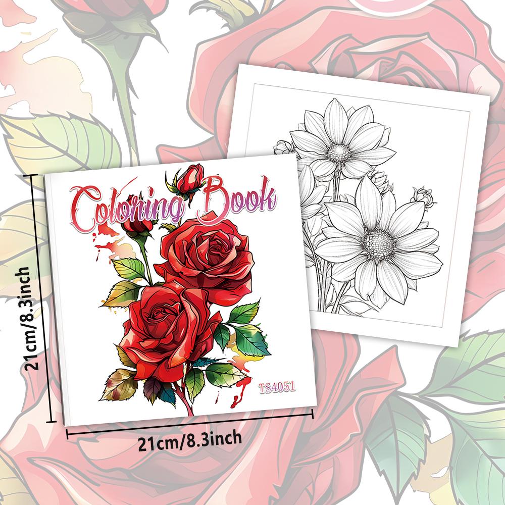 1pc,Adult coloring book,30 sheets different patterns 8.3x8.3''100gsm,is a Valentine's Day Easter holiday gift