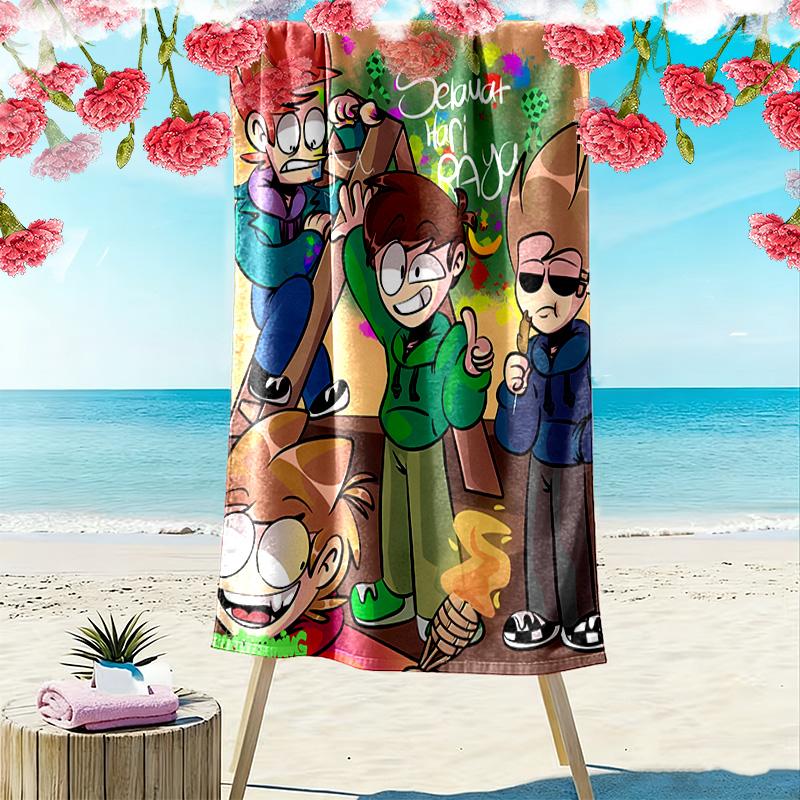 Eddsworld 2D Flat Print Beach Towel, Large Soft Quick Dry Towel for Beach Camping Swimming.NSTJ0928056