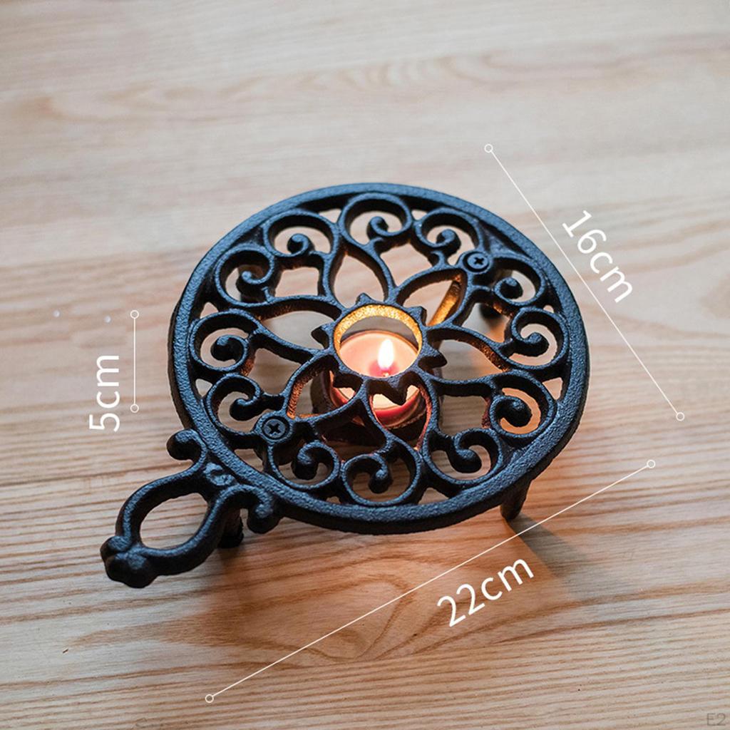 Cast Iron Tealight Candle Food Warmer Chafing