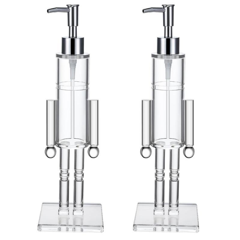 Nutcrackers Liquid Soap Dispenser with Pump Mechanism Visible Remaining Level Soap Container For Bathroom Decoration