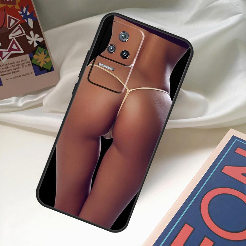 Sexy dívčí zadek a zadek kryt pro POCO X6 Pro X3 X5 F3 F5 M5s M6 Pro Xiaomi 14 Ultra 11T 12T 13T Pro 12 13 Lite kryt
