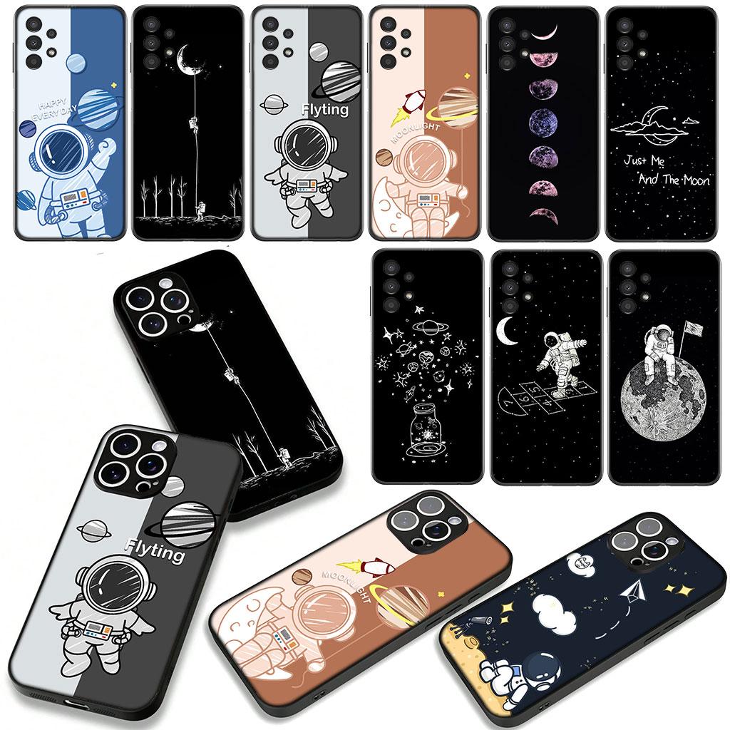 for Motorola Moto Edge 70 60 Fusion 40 NEO 20 Pro G Stylus G56 G96 G73 G52 G41 G42 G51 Case Creative Design Art Astronaut Moon