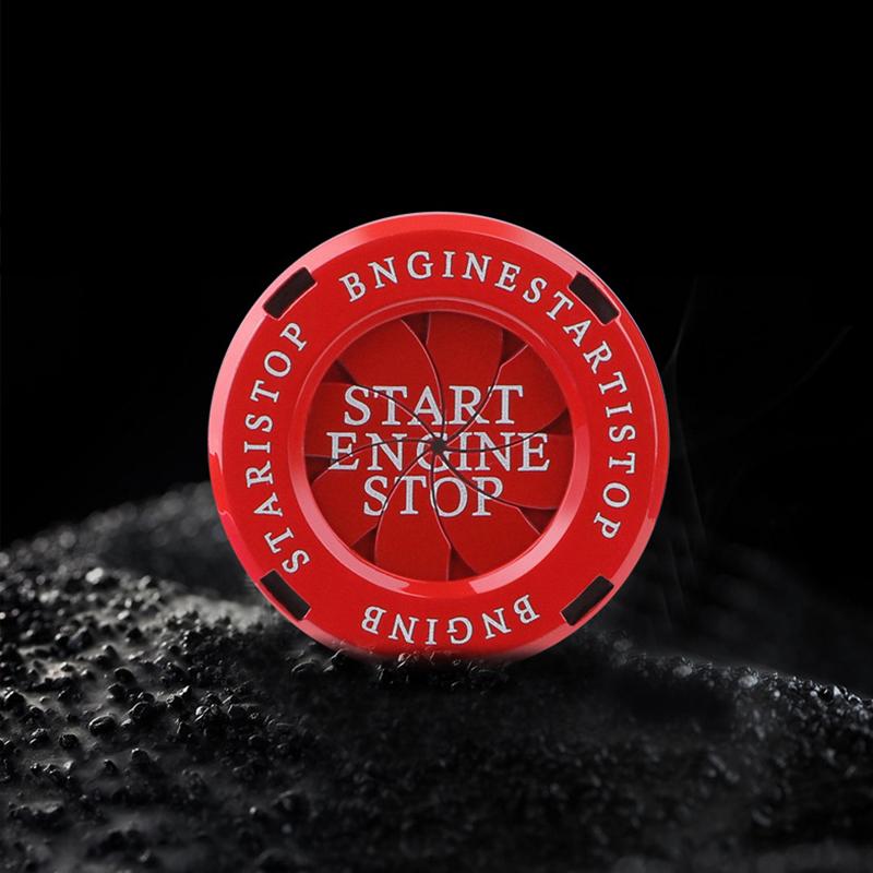Universal Car Motorcycle Engine Start Stop Button Cover Auto Ignition Switch Rotatable Protection Cap Decor Decal Car Accessory