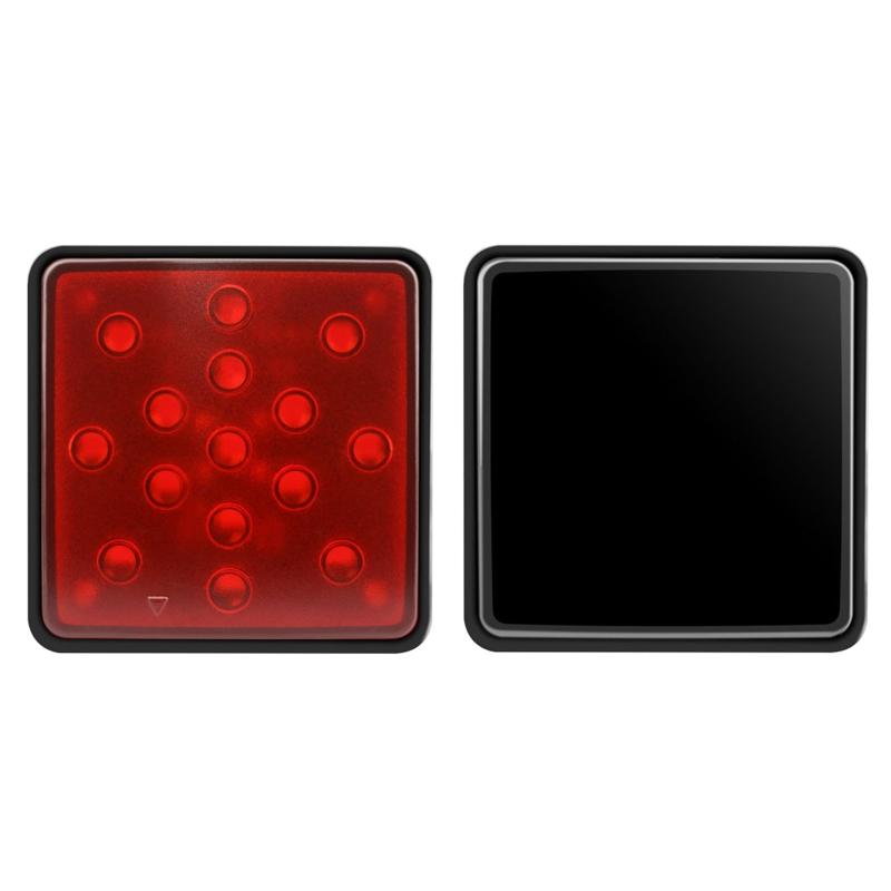 Square Red LED Tail Surface Mount Grommets Plugs Waterproof  Stop Brake Turn Trailer Lights for RV Truck