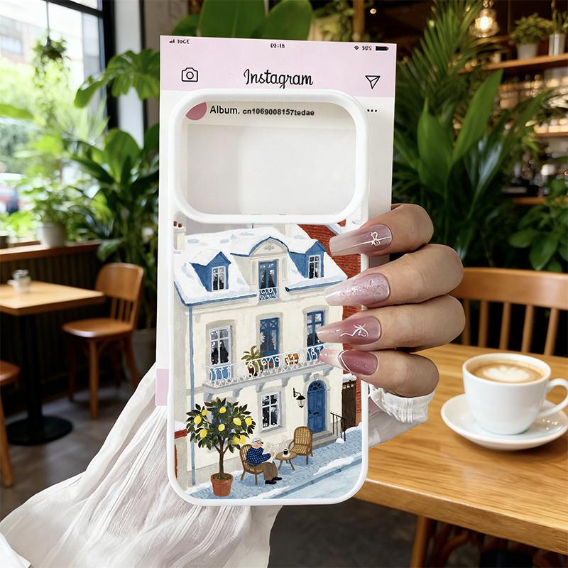 City Winter Village Landscape Scenery Phone Case for IPhone 17 Air 16 Pro 15 14 13 12 11 Xs Max Mini 7 8 Plus Shockproof Cover iPhone 13 mini
