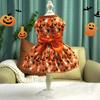 Pet Dog Halloween Costume Orange Dress for Small Medium Holiday Party