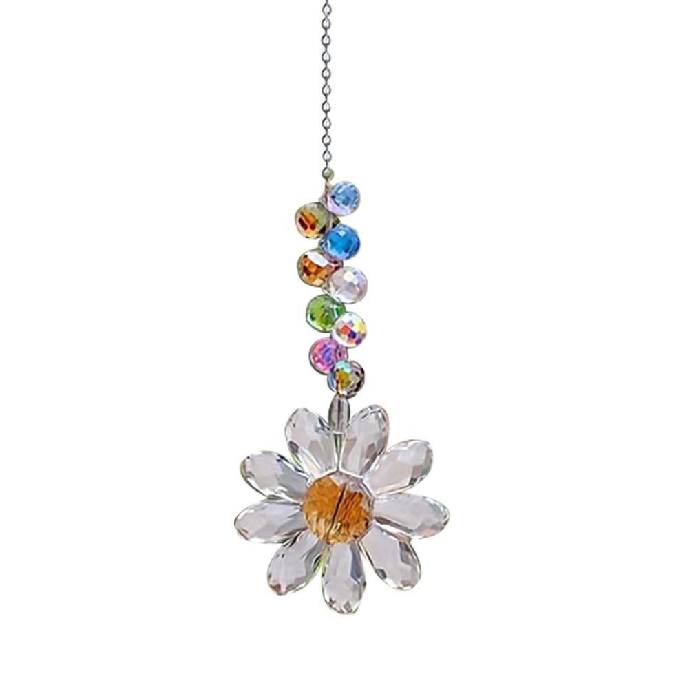 

1/5pcs Crystal Sunflower Suncatchers Hanging Ornaments, Rainbow Maker Sun Catchers Indoor Window Outdoor Patio Garden Decor Gift