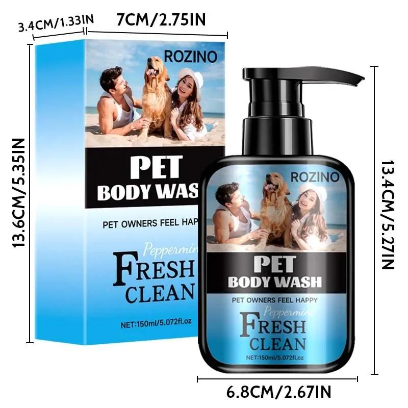 Cat Dog Shower Gel Shampoo Cleaning Deodorant 150ml  Itch Relief Long Lasting Fragrance Sterilizing Mite Removing Pet Supplies
