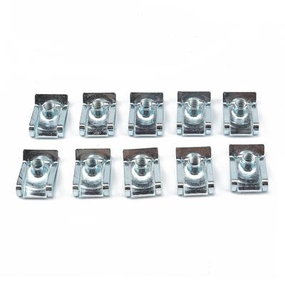 50 Stück verpackt M5 U-förmige Clips Auto Auto Verkleidung Befestigungselement Schraube unverlierbare Mutter Klemme