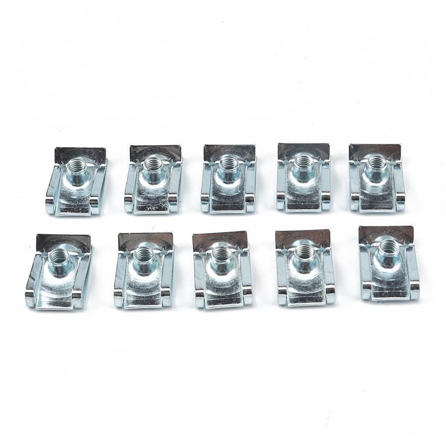 50Pcs Boxed M5 U-type Clips Spire Speed Fasteners Screw Auto Captive Nut Clips