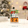 Santa Claus Christmas Tree Gift Wooden Calendar Desktop Decoration Ornaments Wooden Calendar Ornaments For Home Decoration