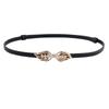 Versatile Women's Genuine Leather Belt - Korean Style, Pearl Double Buckle, Decorative Waist Chain for Skirts and Dresses