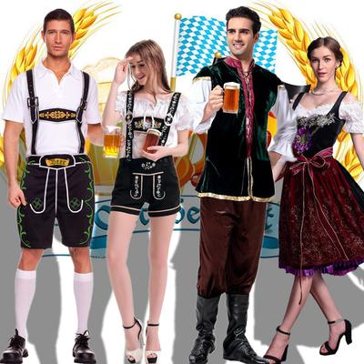 Bavarian Beer Costume German Oktoberfest Costume Couple Outfit Bar Waiter Promotional Outfit