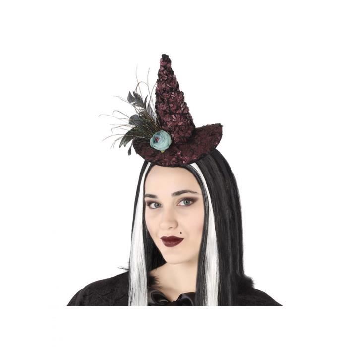 Serre-tête Chapeau De Sorcière Rose Bleutée Adulte