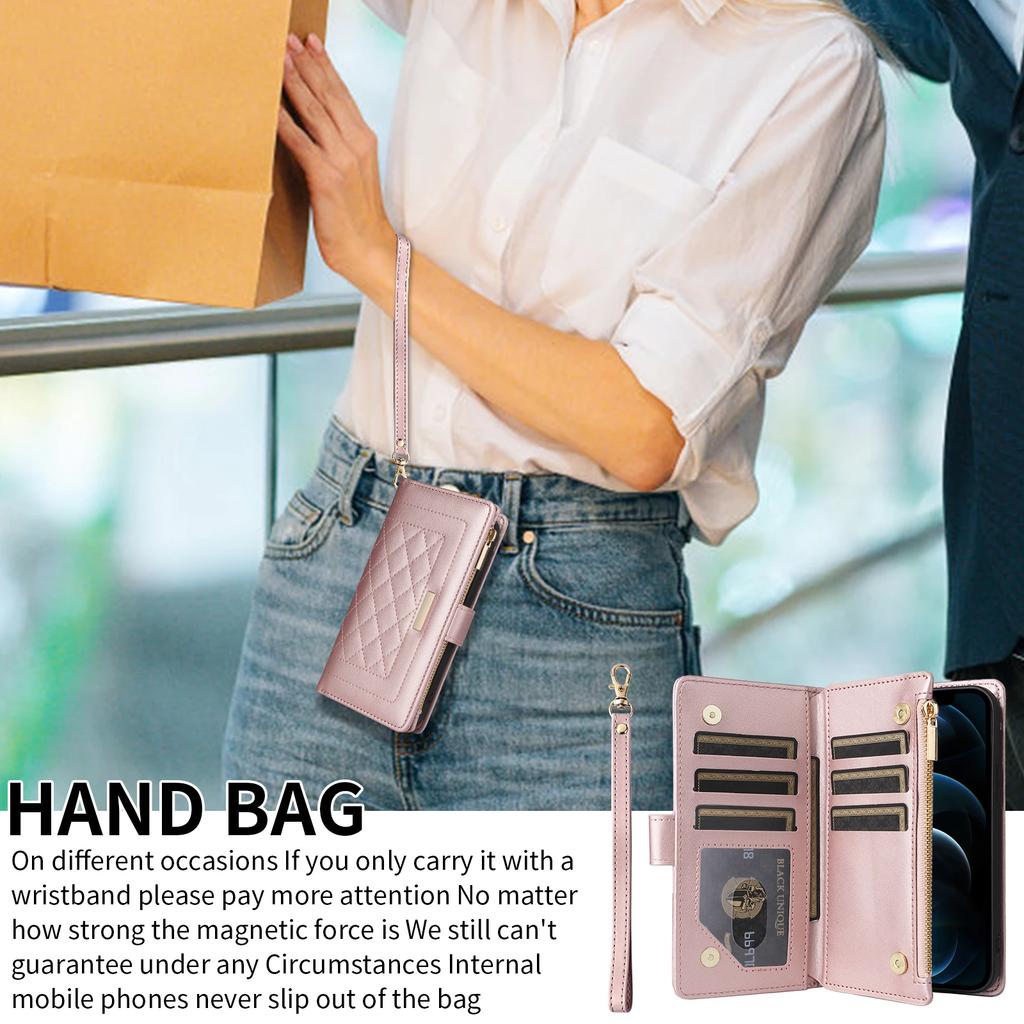 Crossbody Zipper Card Solt Wallet Leather Case For iPhone 16 Pro Max 15 Plus 14 13 12 11 XS XR X SE 2025 Lanyard Bag Pouch Cover