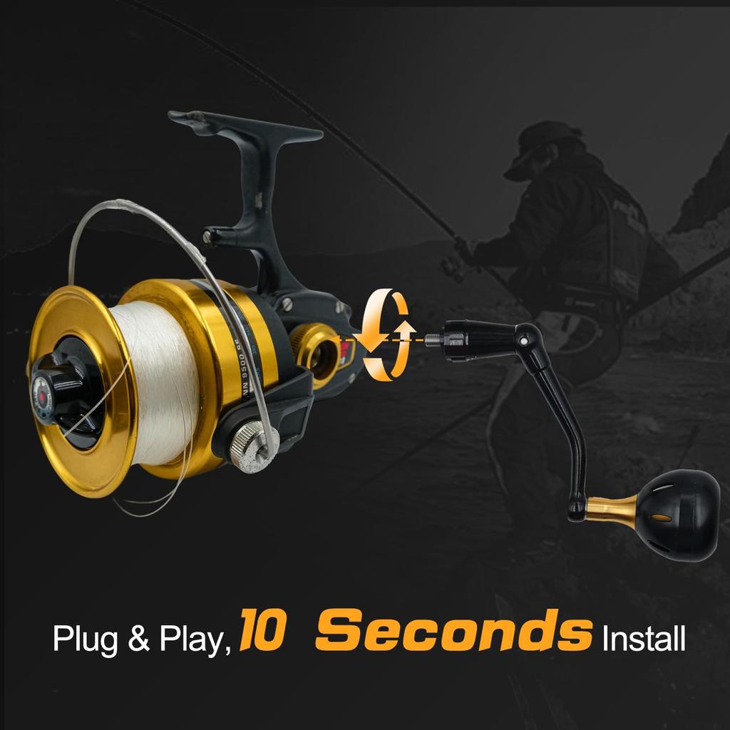 JINOHNAMILL 92mm Power Handle for Penn Spinfisher 9500SS Reel - Plug and Play