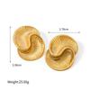 Yori Stainless Steel Geometric Unusual Stud Earrings Prevent Allergy Simple Metal 18K Gold PVD Plated Jewelry Bijoux Gift