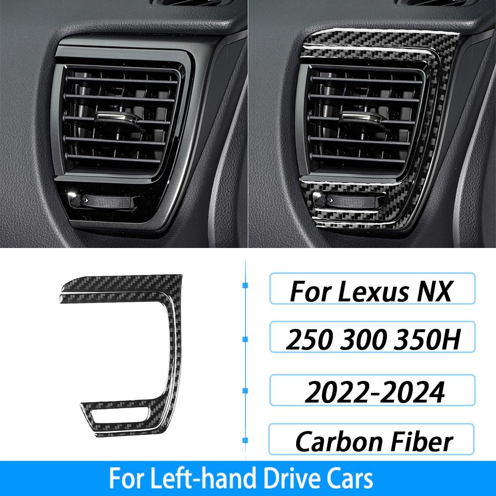 For Lexus NX 250 300 350H 2022-2024 Carbon Fiber Gear Shift Knob Both Side Panel Trim Cover Car Interior Accessories Sticker