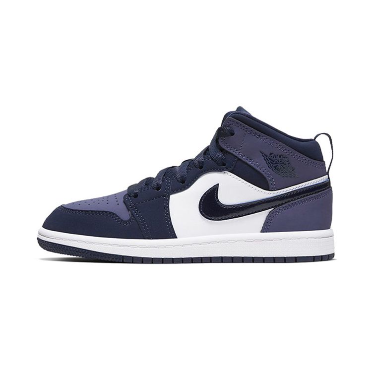 

Детские кроссовки Air Jordan 1 Mid PS Sanded Purple Obsidian White 640734-445