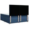 Box Spring Bed with Mattress Blue 200x200 Cm Fabric